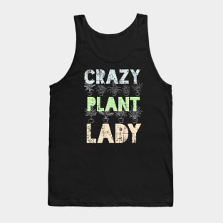 Crazy Plant Lady - Grunge design Tank Top